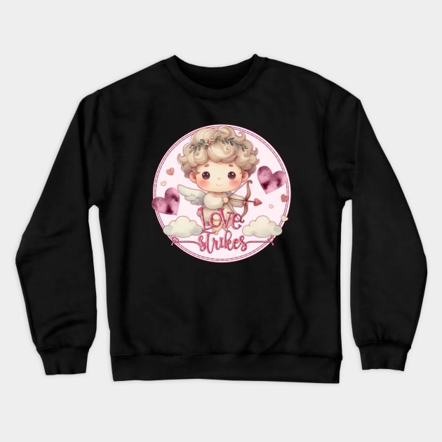 Love strikes Crewneck Sweatshirt by PrintAmor